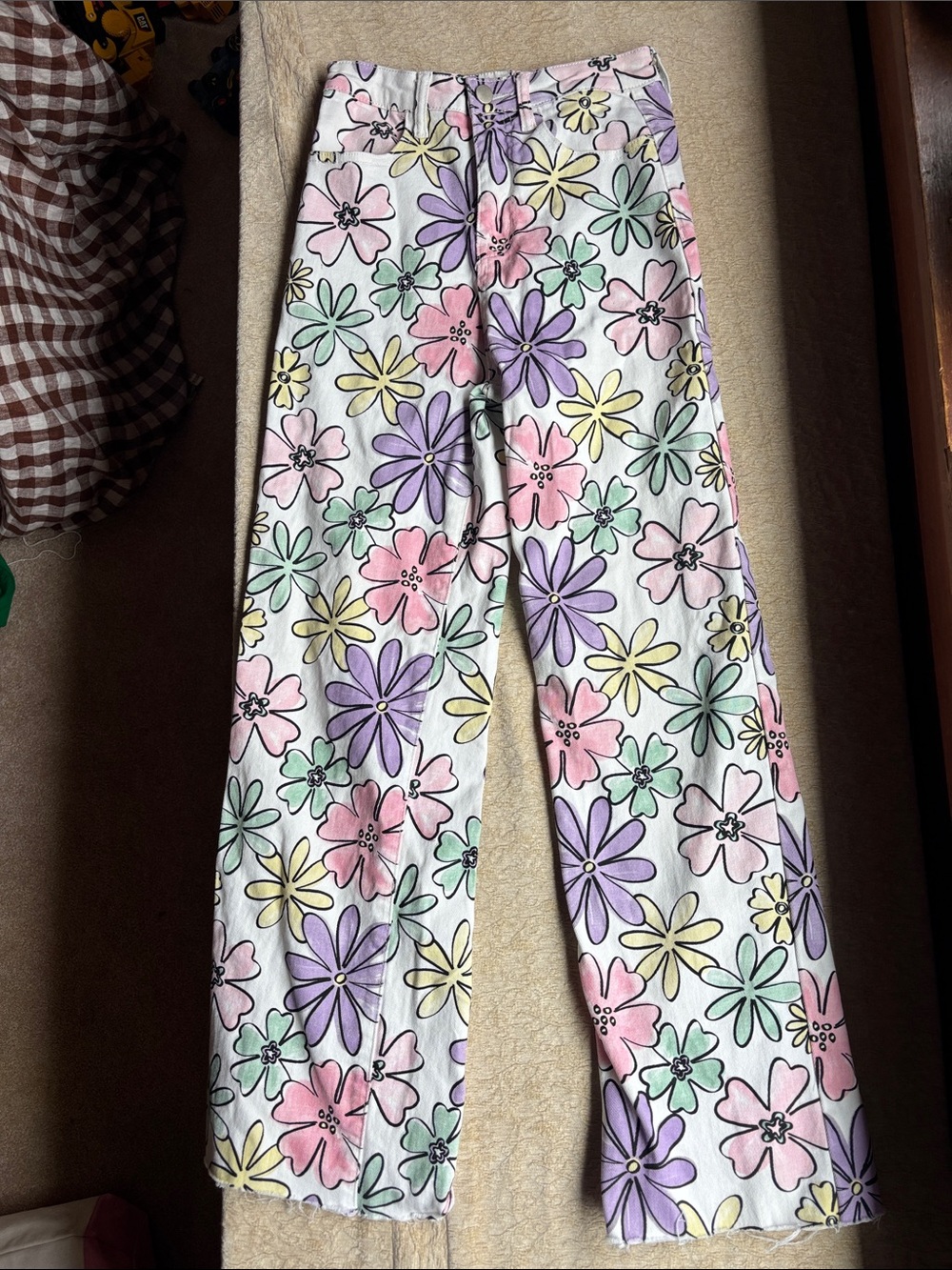 Bailey Rose Floral Print Pants XS - Pastel Multi